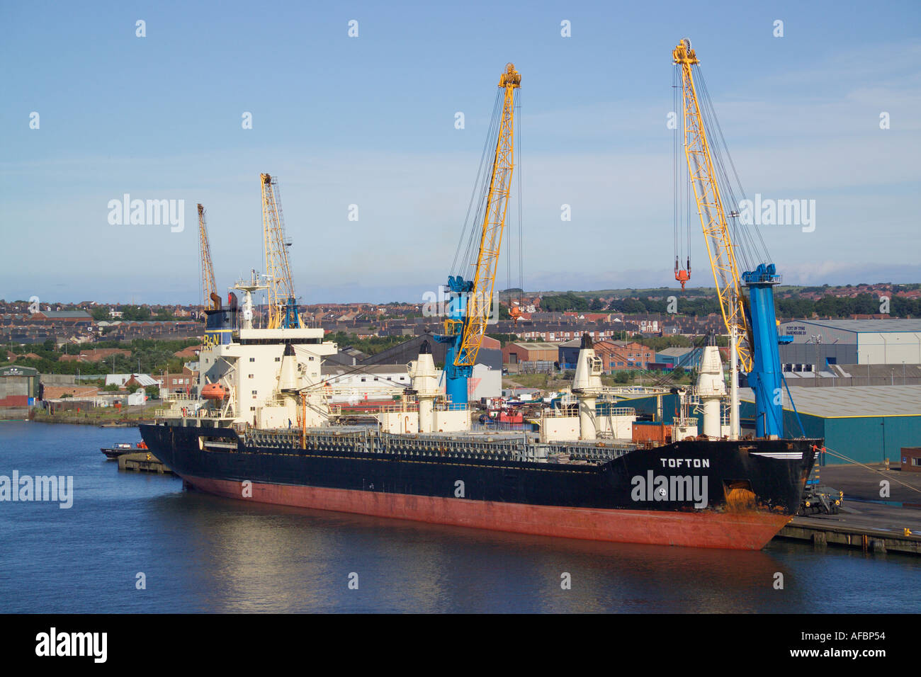 [Nave portacontainer] Docks Fiume Tyne 'Tyne and Wear' Inghilterra Foto Stock