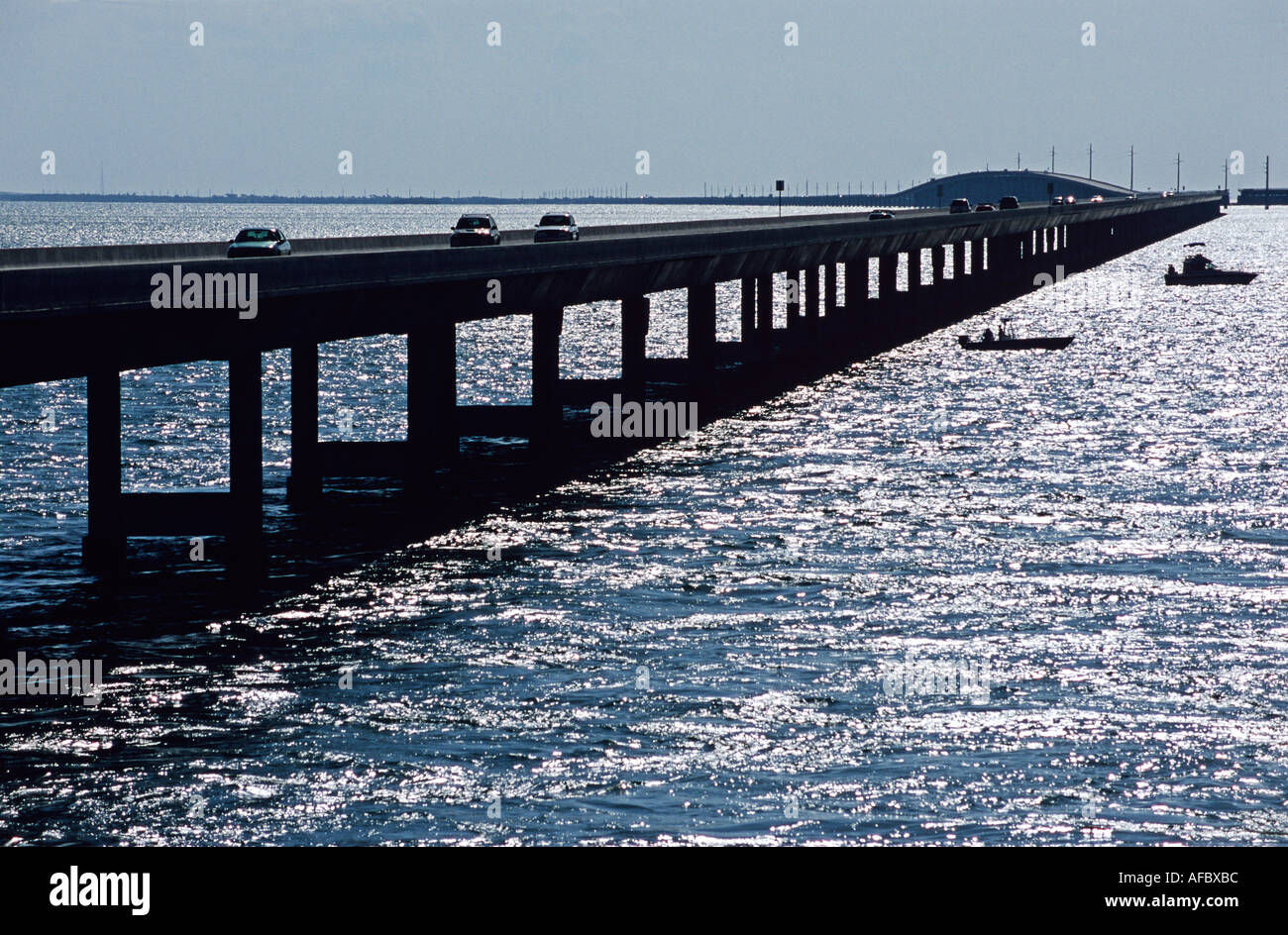 Seven Mile Bridge porta US Highway 1 Overseas Highway Marathon Key Florida Keys Florida Foto Stock