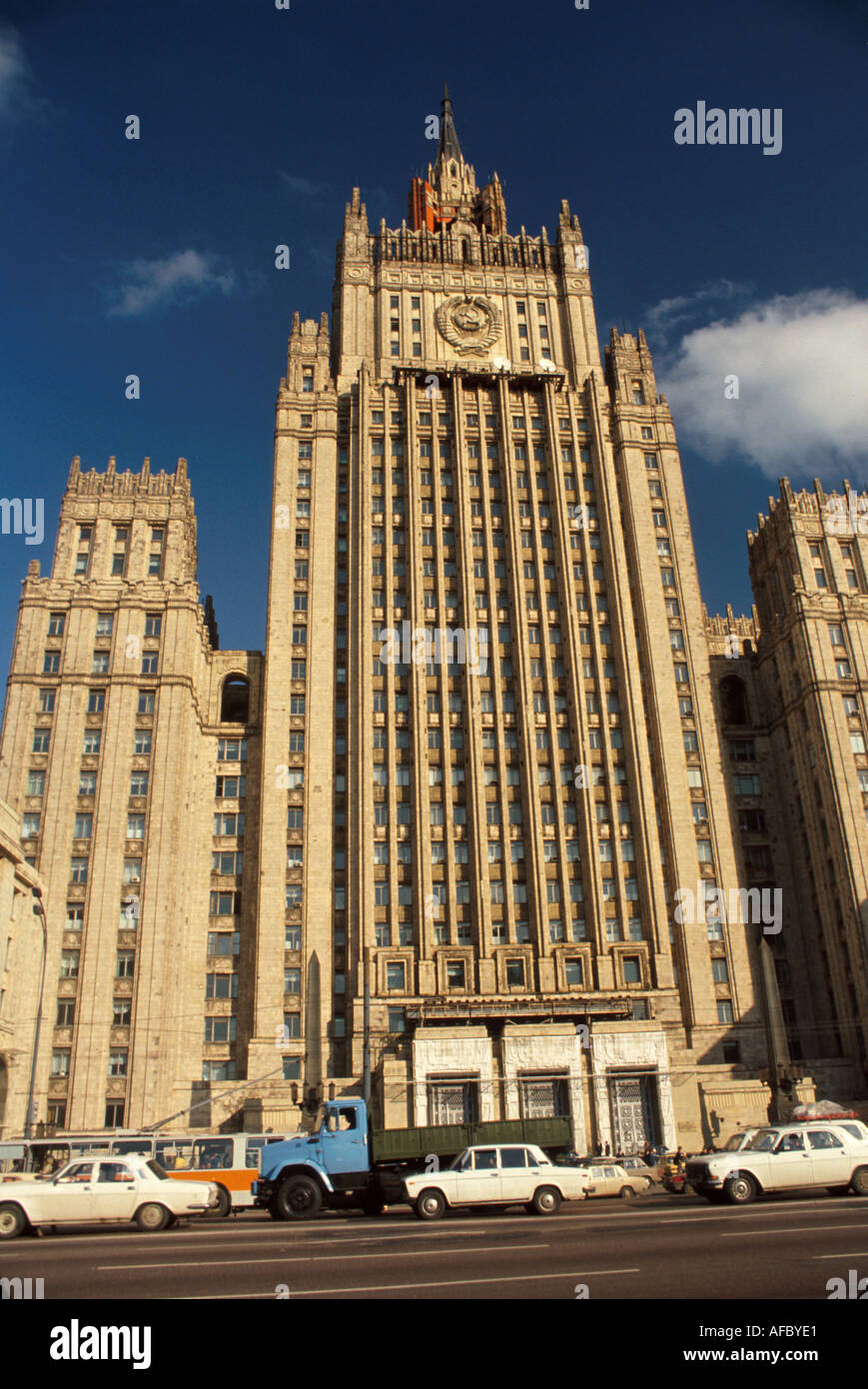 Mosca Russia,Europa dell'Est europeo,Federazione Russa,edificio del Ministero degli Esteri,stile stalinista,comunismo,Rus019 Foto Stock