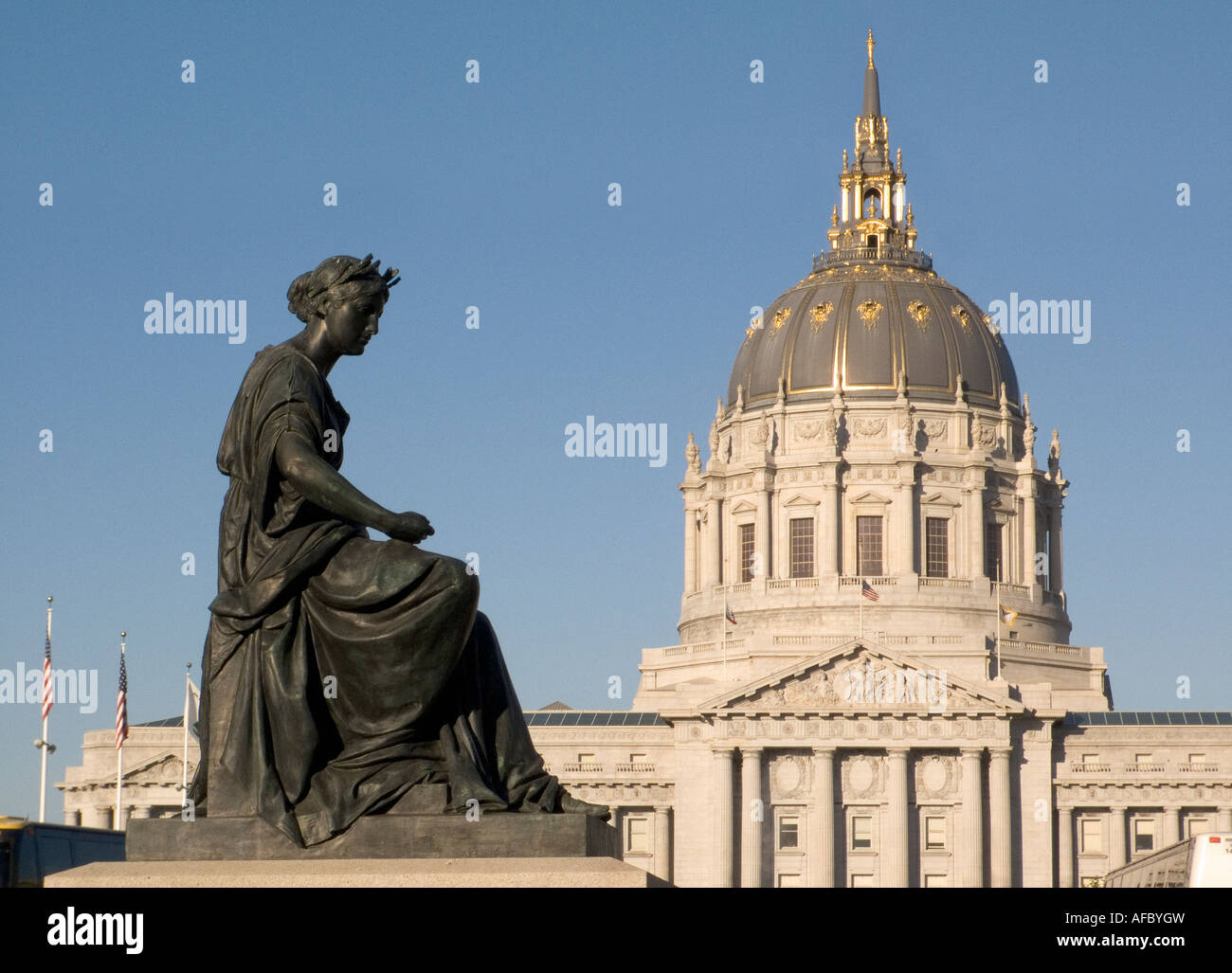 Il Municipio (1913-1915). Il Civic Center di San Francisco. Lo Stato della California. Stati Uniti d'America. Foto Stock