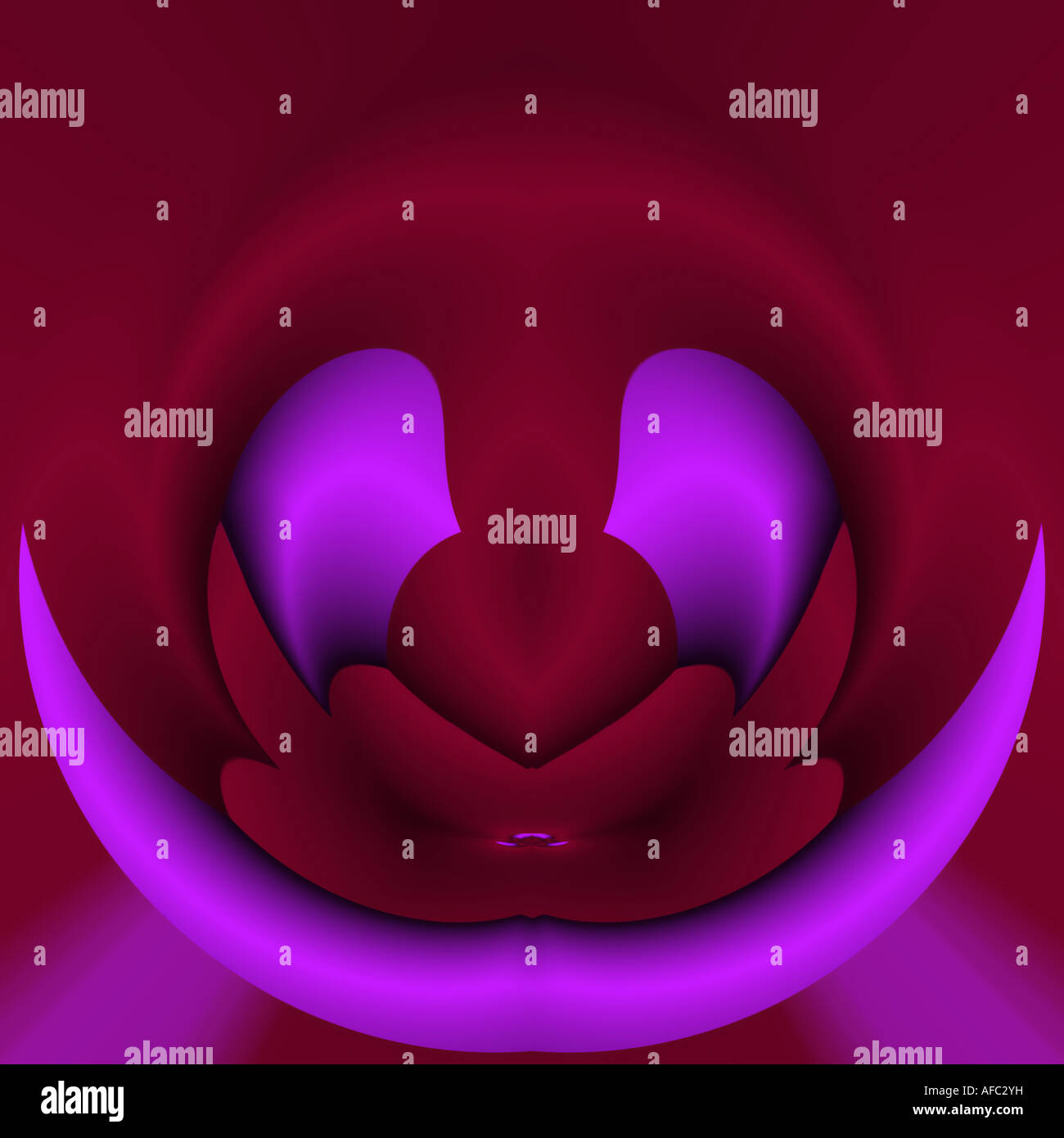 Abstract frattale che assomiglia a un lushious lotus Foto Stock