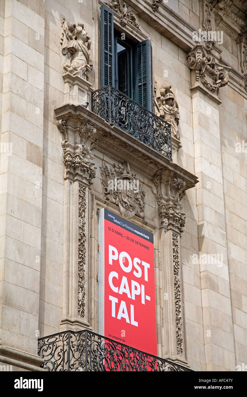 Palau de la Virreina Museum La Rambla Street City di Barcellona Spagna Foto Stock