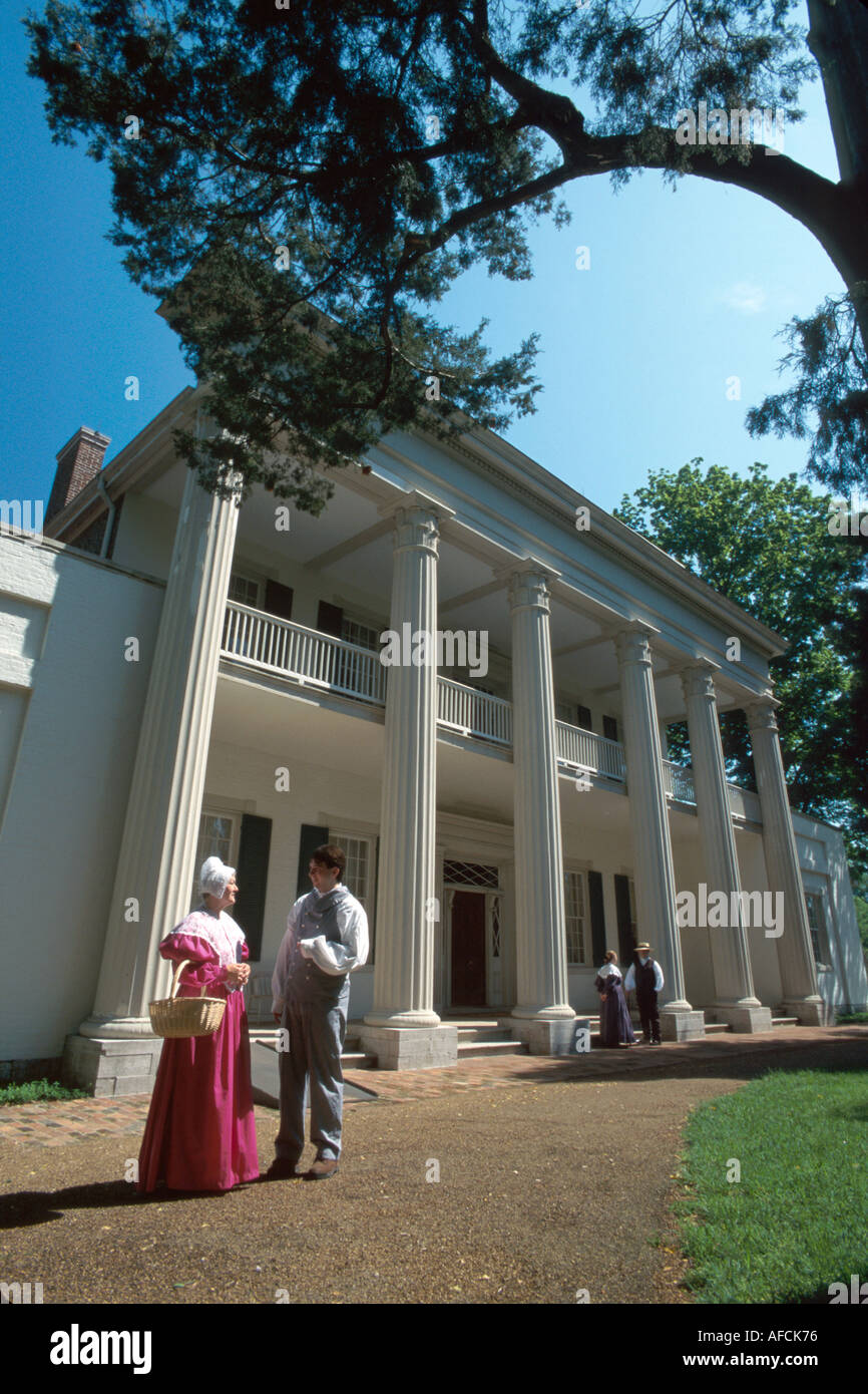 Tennessee l'Hermitage, costruito 1836 presidente degli Stati Uniti Andrew Jackson homestead greco Revival stile guide TN033, TN033 Foto Stock