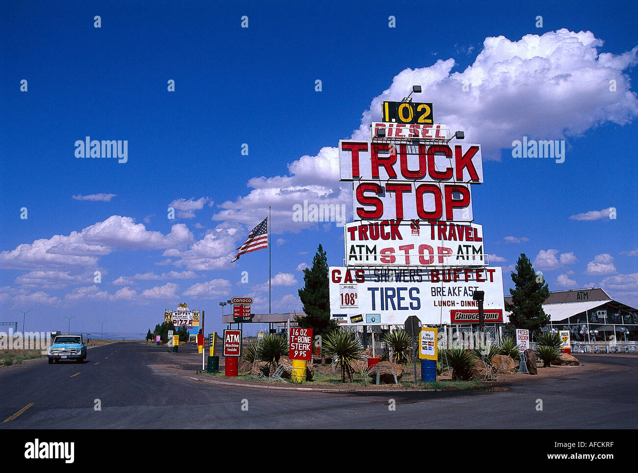 Arresto carrello, Van Horn, Texas USA Foto Stock