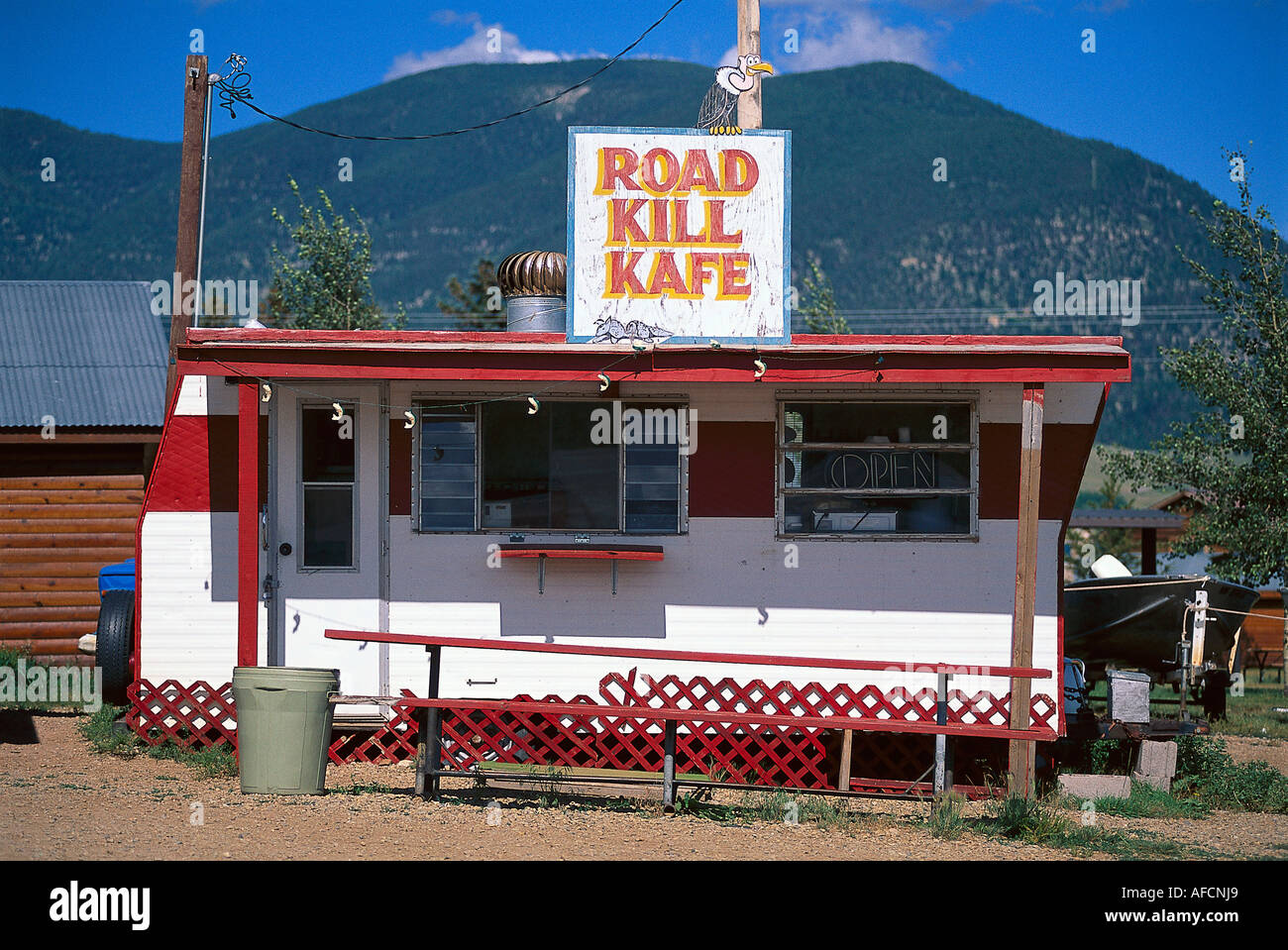 Road Kill Kafe, Eagle Nest, Nuovo Messico USA Foto Stock