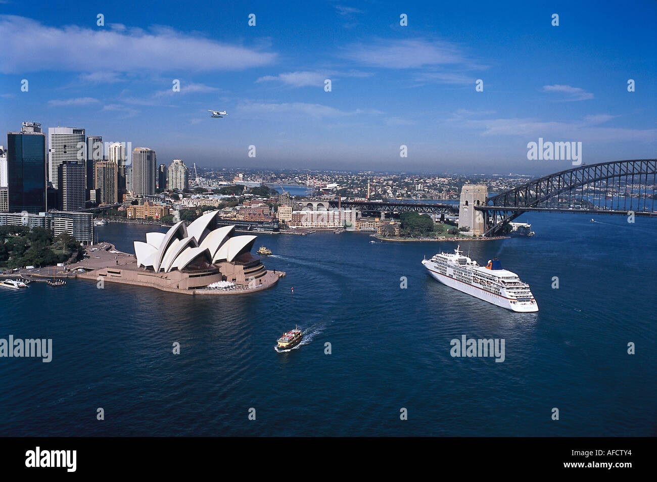 Cruiser nave MS Europa, vista aerea di Sydney, Nuovo Galles del Sud, Australia Foto Stock