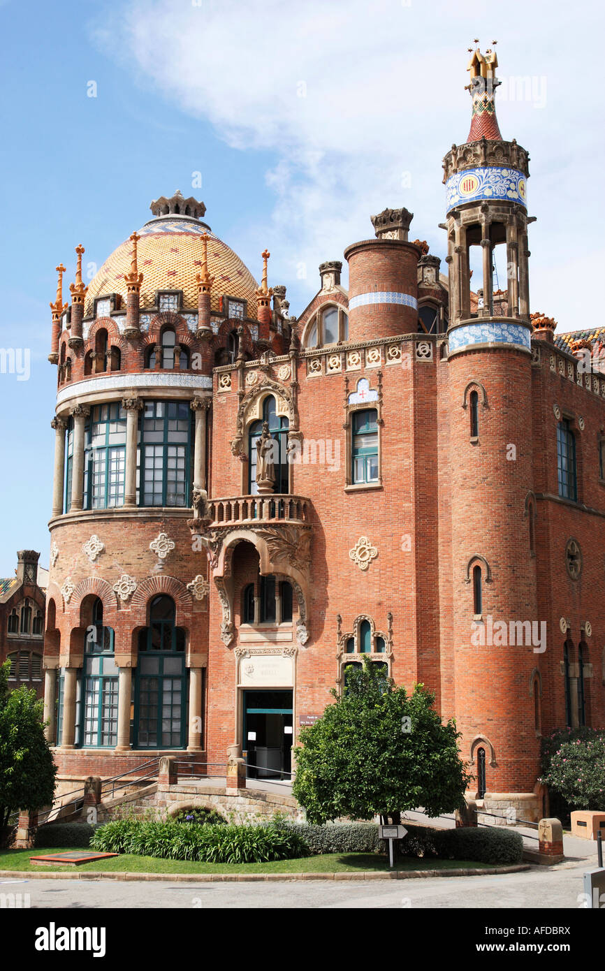 Edifici all'interno del Hospital de la santa creu i de Sant Pau Barcellona Spagna europa Foto Stock