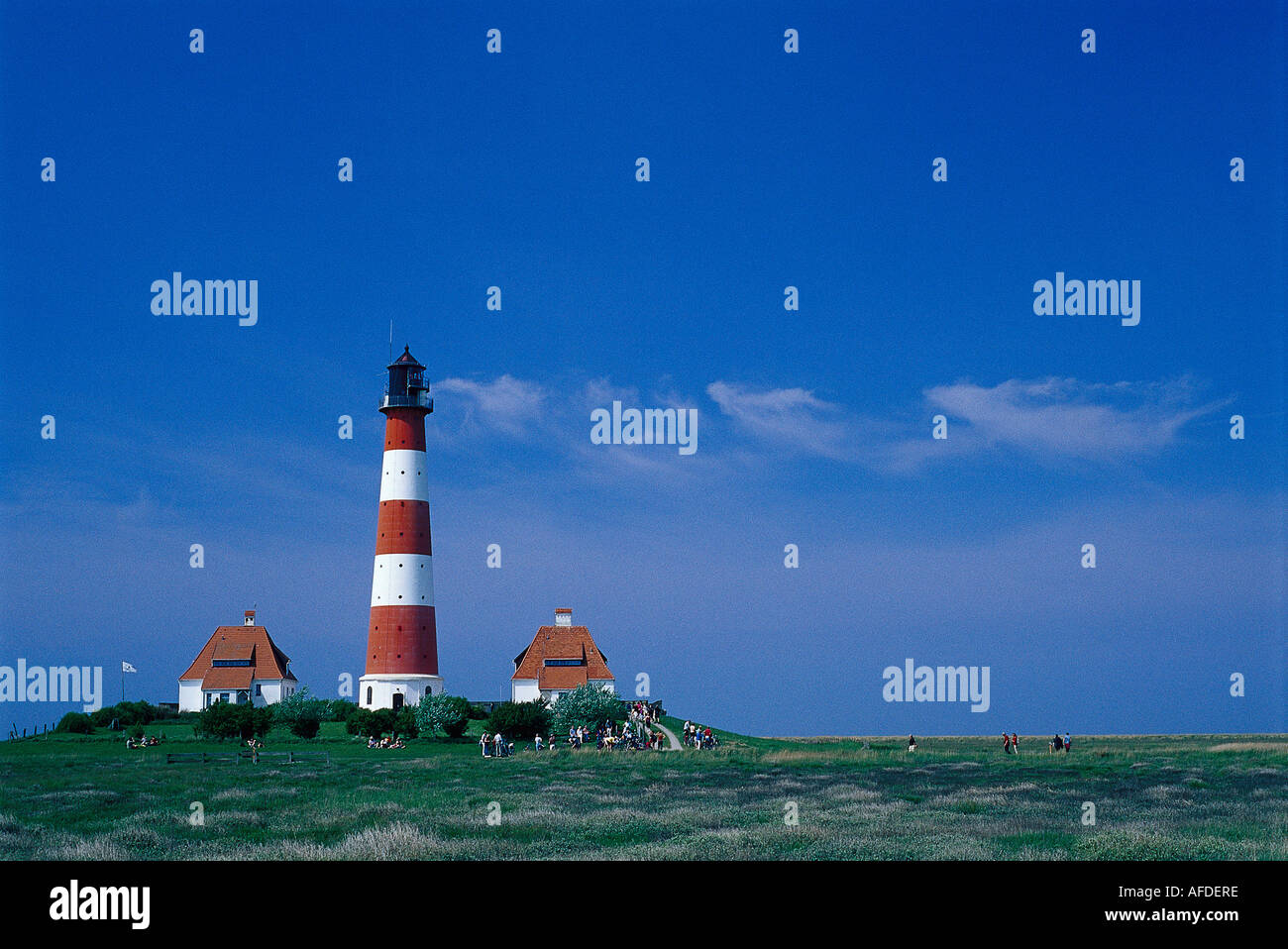 Faro, Westerhever, Halbinsel Eiderstedt Schleswig-Holstein, Germania Foto Stock