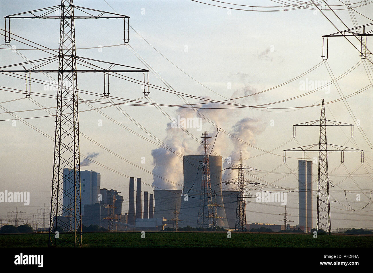 Centrali elettriche a carbone NiederaussernW Germania Foto Stock
