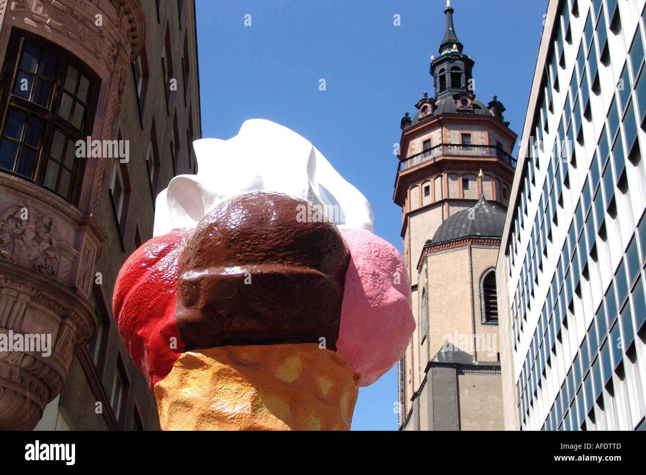 Leipzig, in Sassonia, in Germania, in estate in città Foto Stock