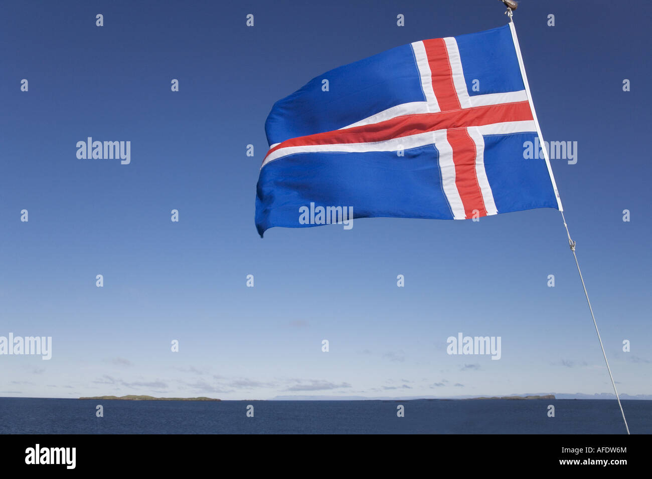 Bandiera nazionale Islanda Foto Stock