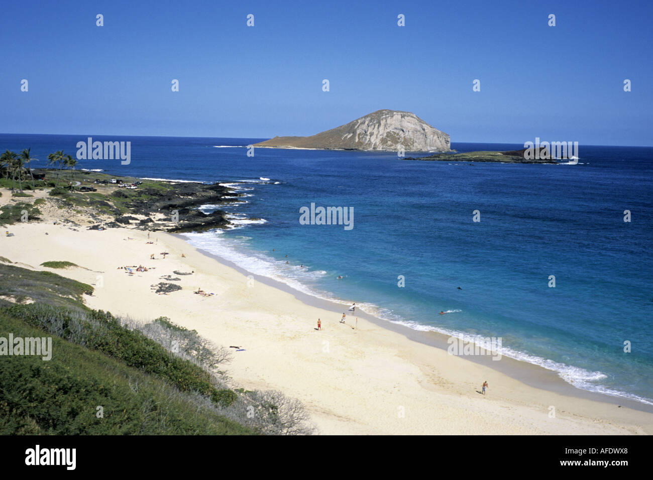 Makapuu Beach Park, Makapuu, Oahu, Hawaii, STATI UNITI D'AMERICA Foto Stock