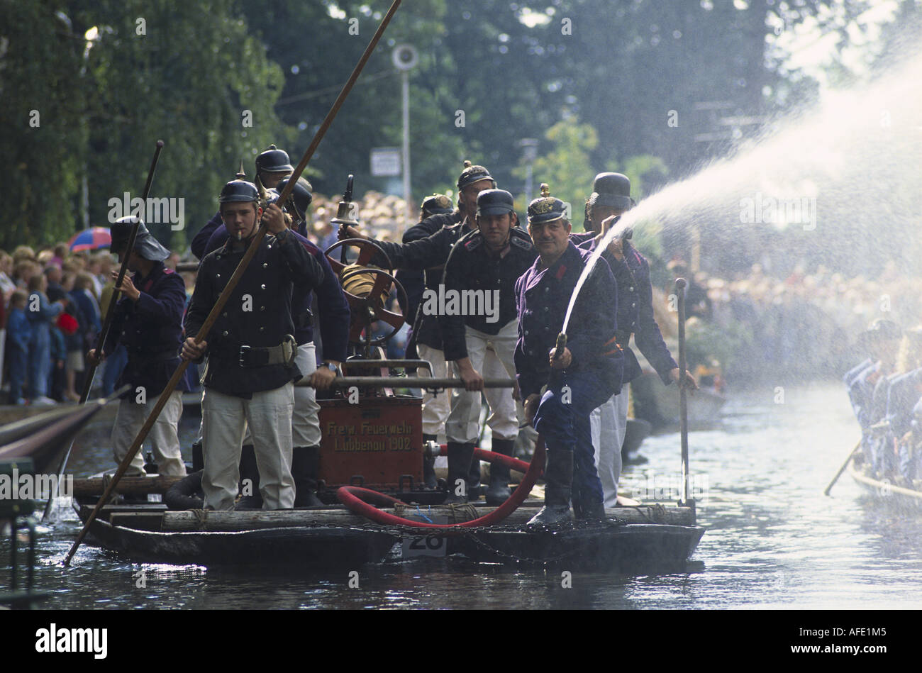 Boattrip, Spreewald, Brandeburgo, Germania Foto Stock