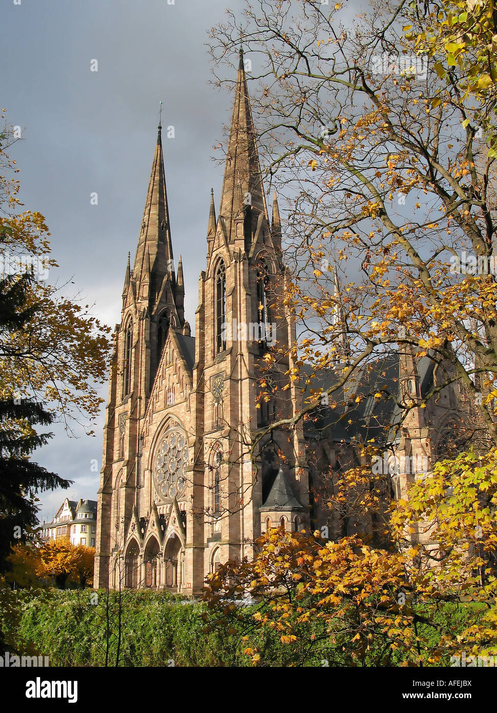 San Paolo chiesa protestante, Strasburgo, Alsazia, Francia Foto Stock