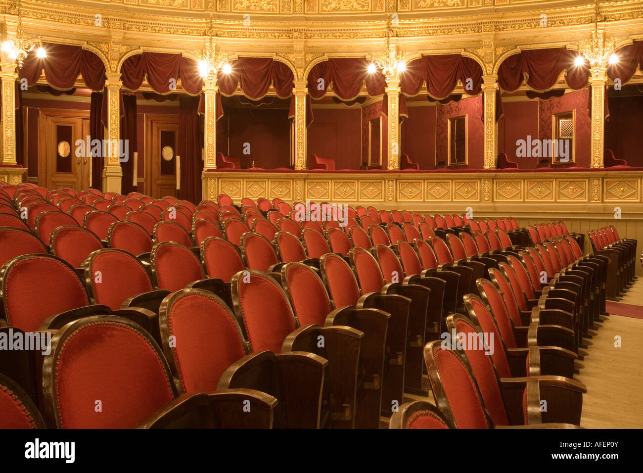 All'interno di un vecchio teatro Foto Stock