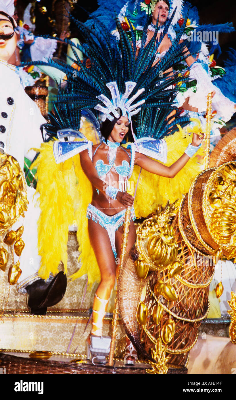 Naomi Campbell Il Carnevale di Rio de Janeiro in Brasile Foto Stock