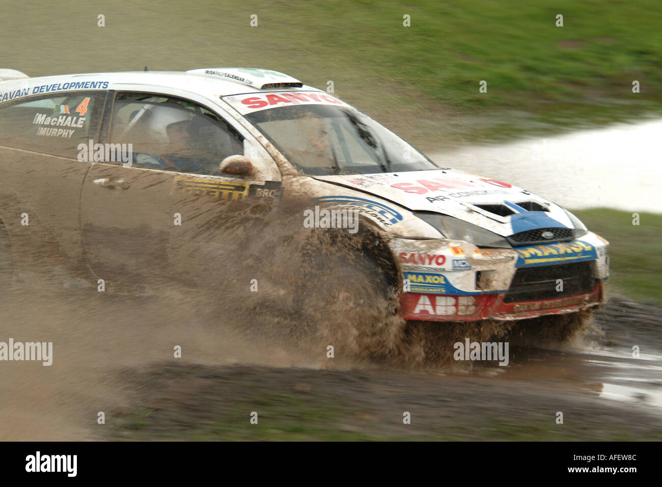 Pirelli - Pirelli International Rally Maggio 2005 parte della British Rally Championship pzero stage speciale Foto Stock