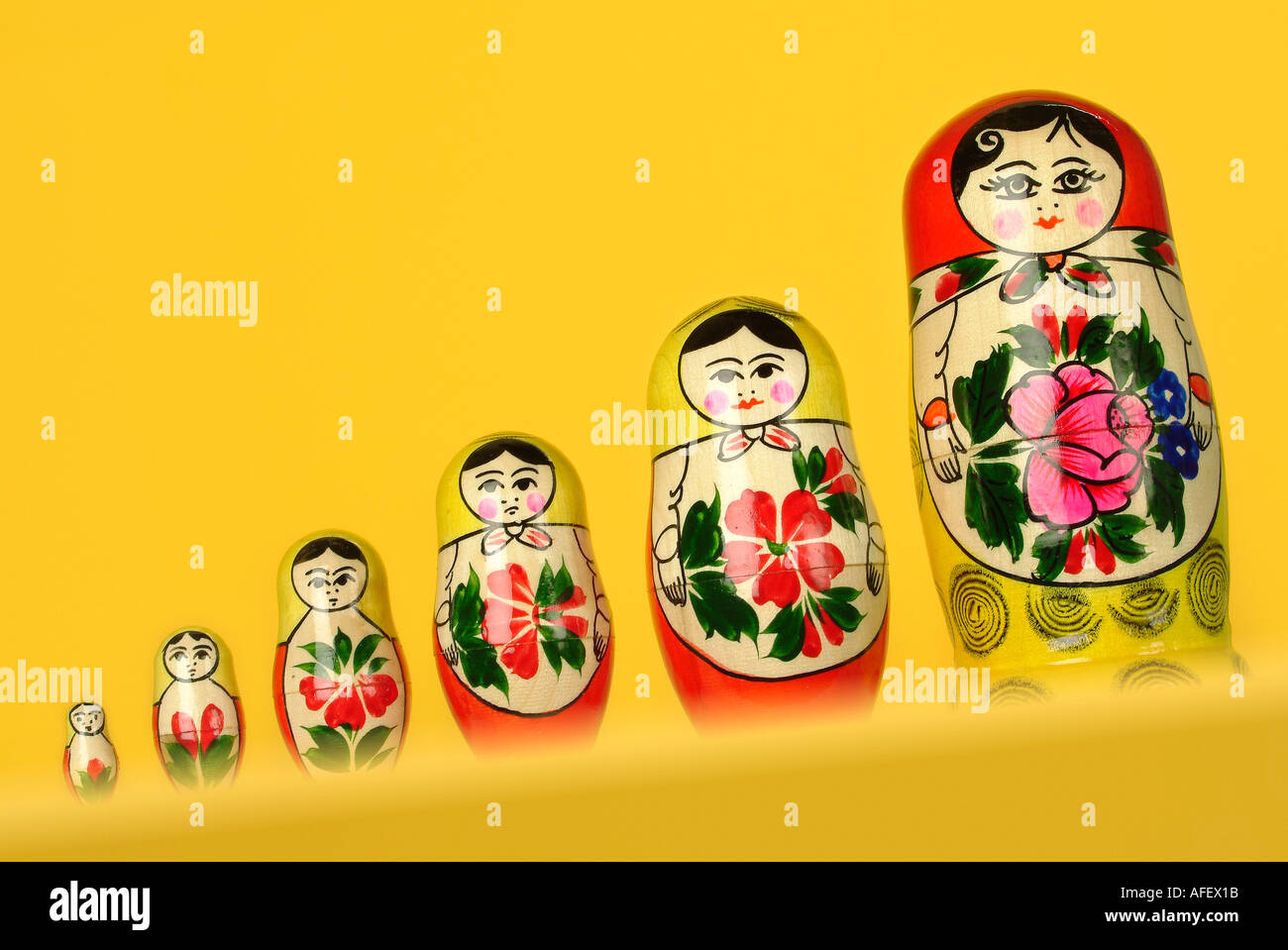 Matrioska Russische Matroschka Babuschka Foto Stock