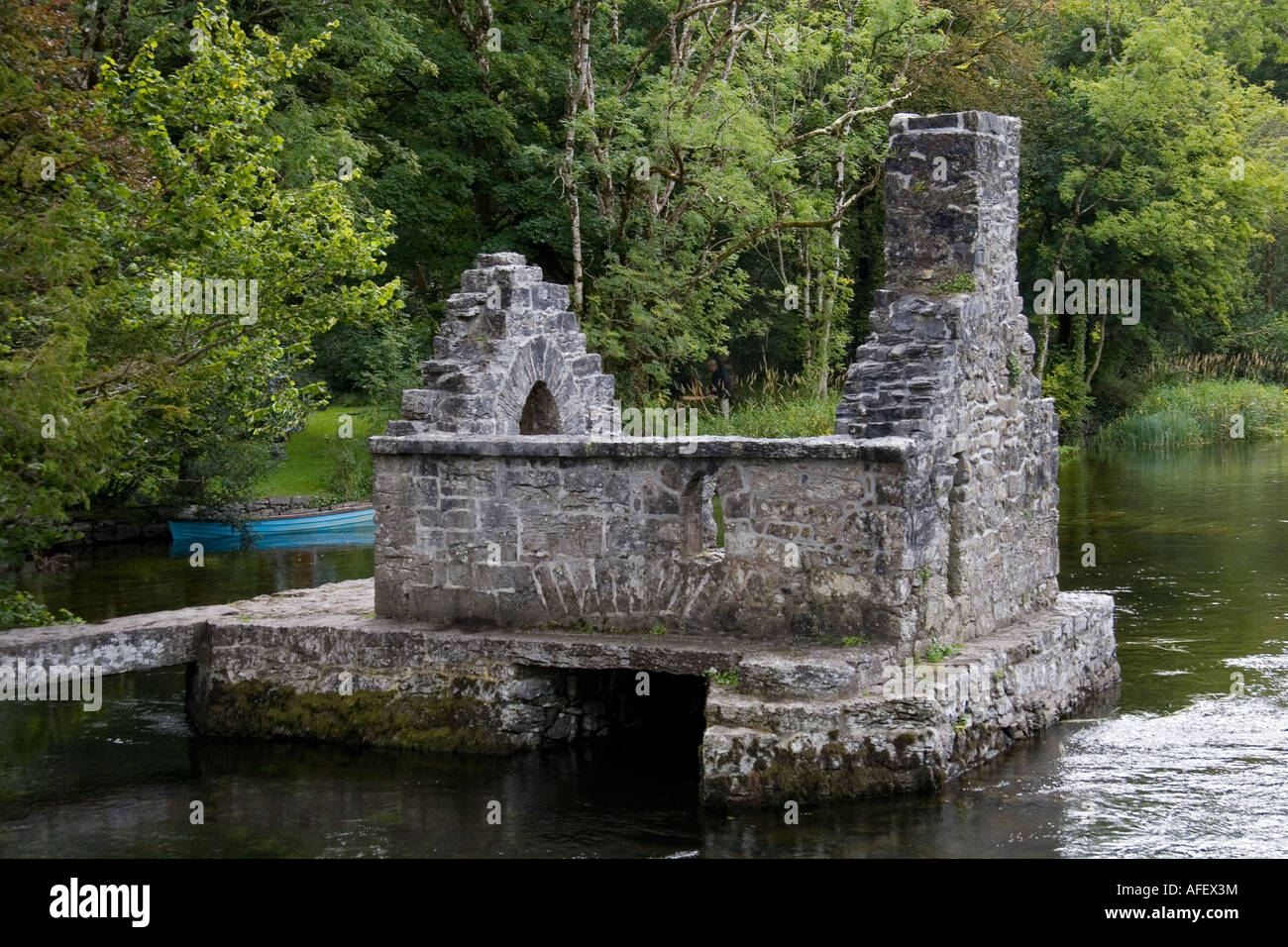 Casa di pesca Cong Abbey County Mayo Irlanda Foto Stock