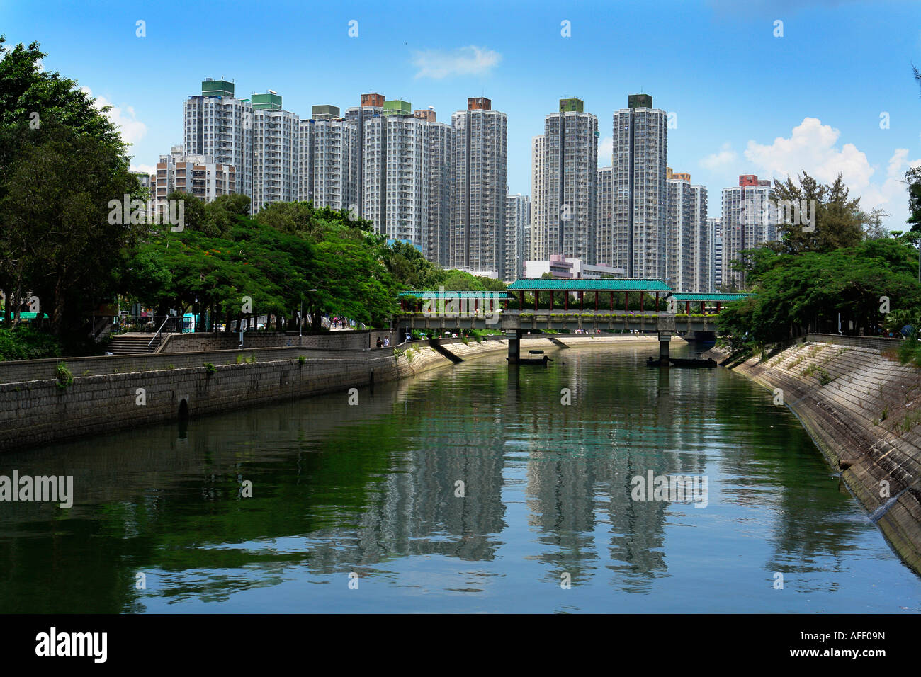 Cina Hong Kong alloggiamento pubblico estate in Sha Tin Foto Stock