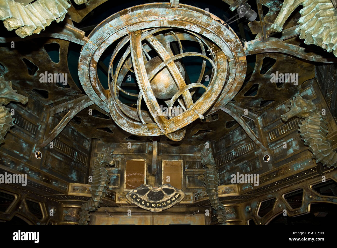 Dh leggenda vivente ST PETERS JERSEY Jersey esperienza time machine soffitto Foto Stock