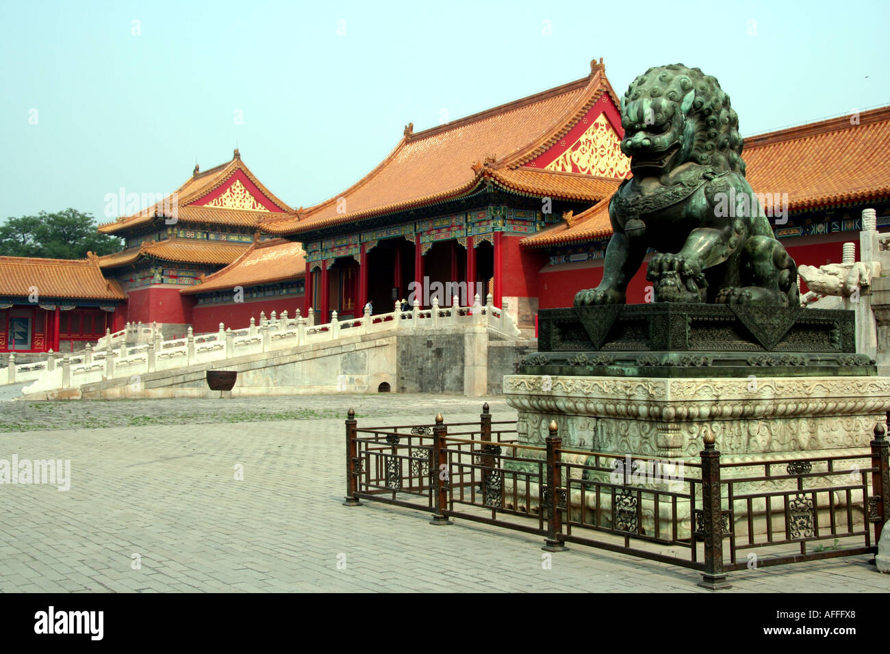 Cortile interno alla Città Proibita di Pechino Foto Stock
