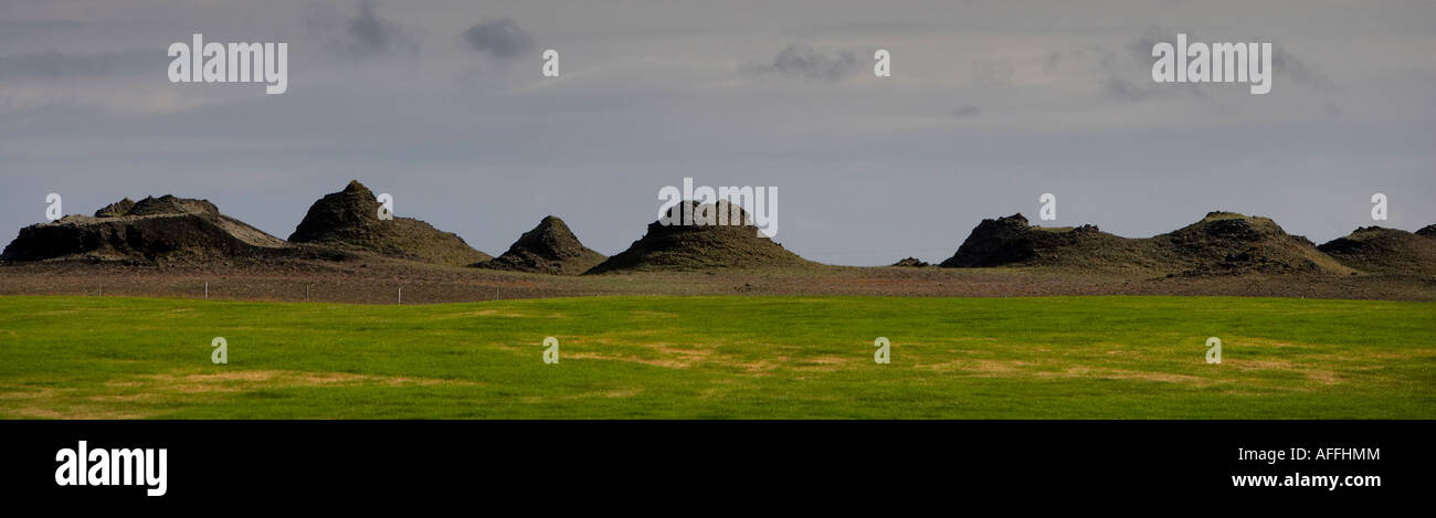 Bel paesaggio vicino a Álftaver sulla costa sud dell'Islanda Foto Stock