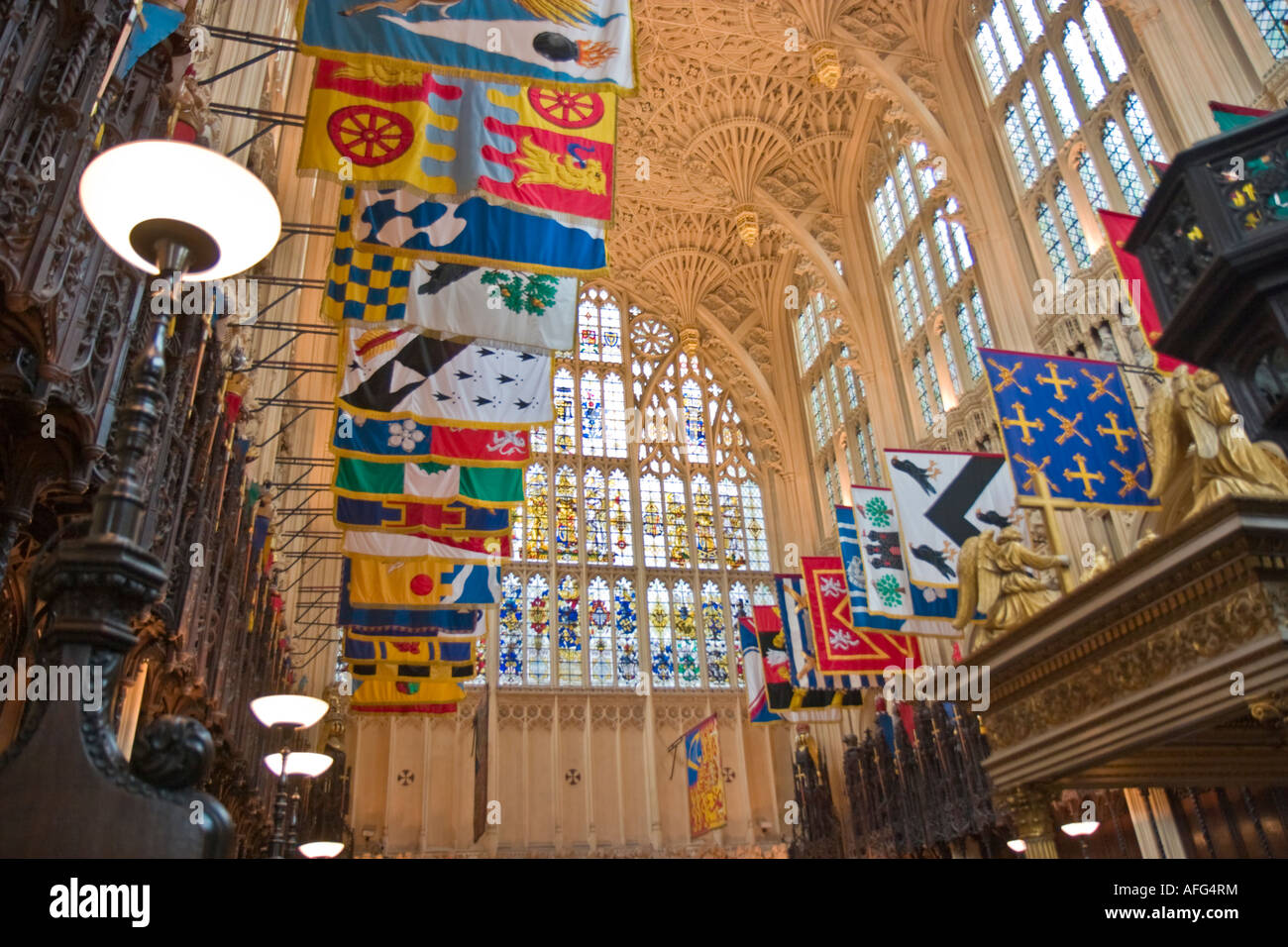 Enrico VII Cappella Abbazia di Westminster Londra Inghilterra REGNO UNITO Foto Stock