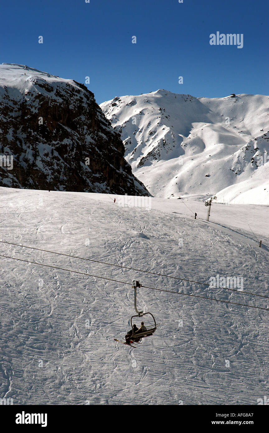 Seggiovia, Courchevel, Francia Foto Stock