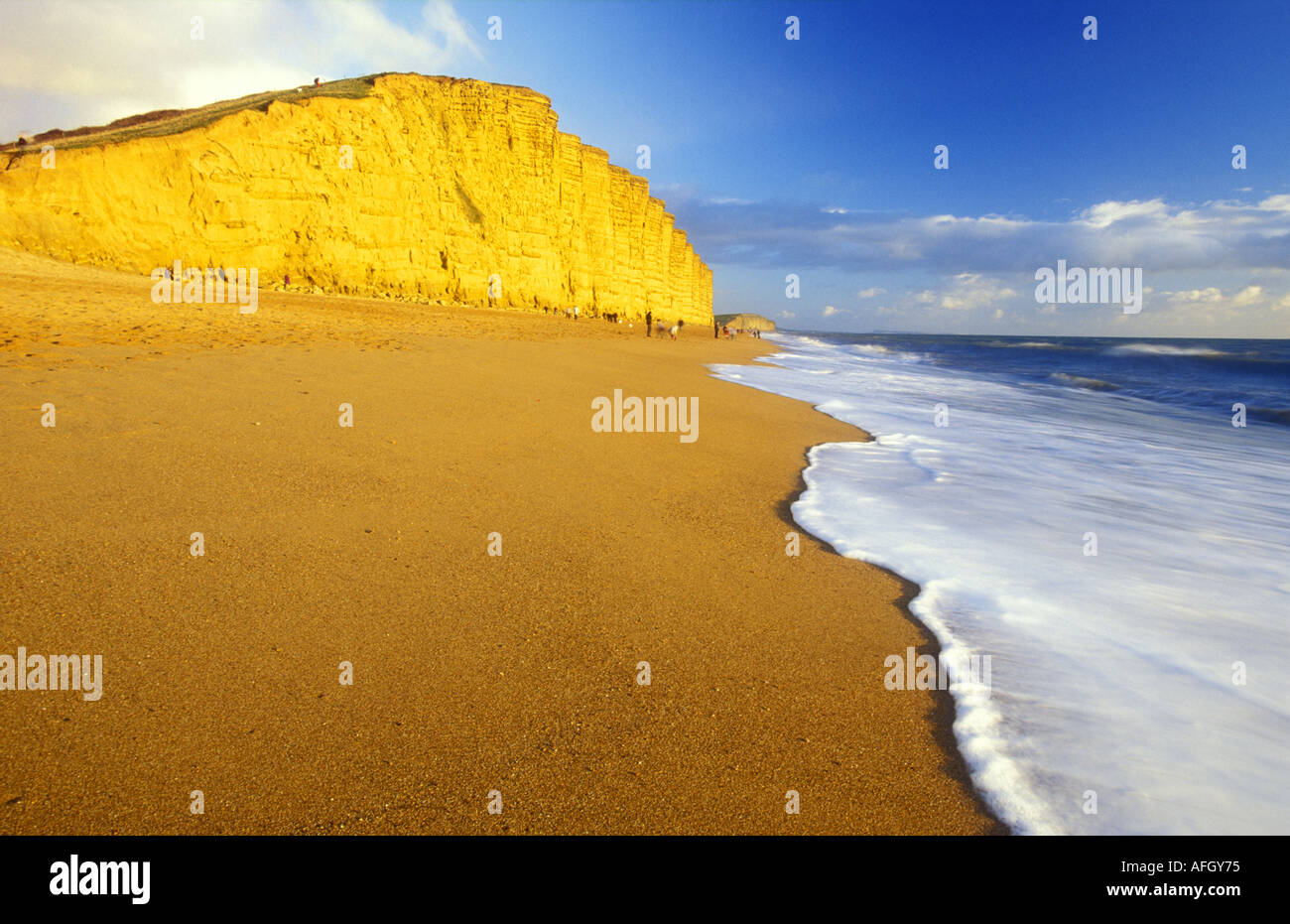 West Bay Beach Dorset England Regno Unito GB Gran Bretagna Europa Foto Stock