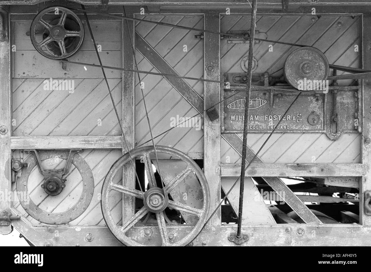 Dettaglio del vecchio trattore / macchine agricole Foto Stock