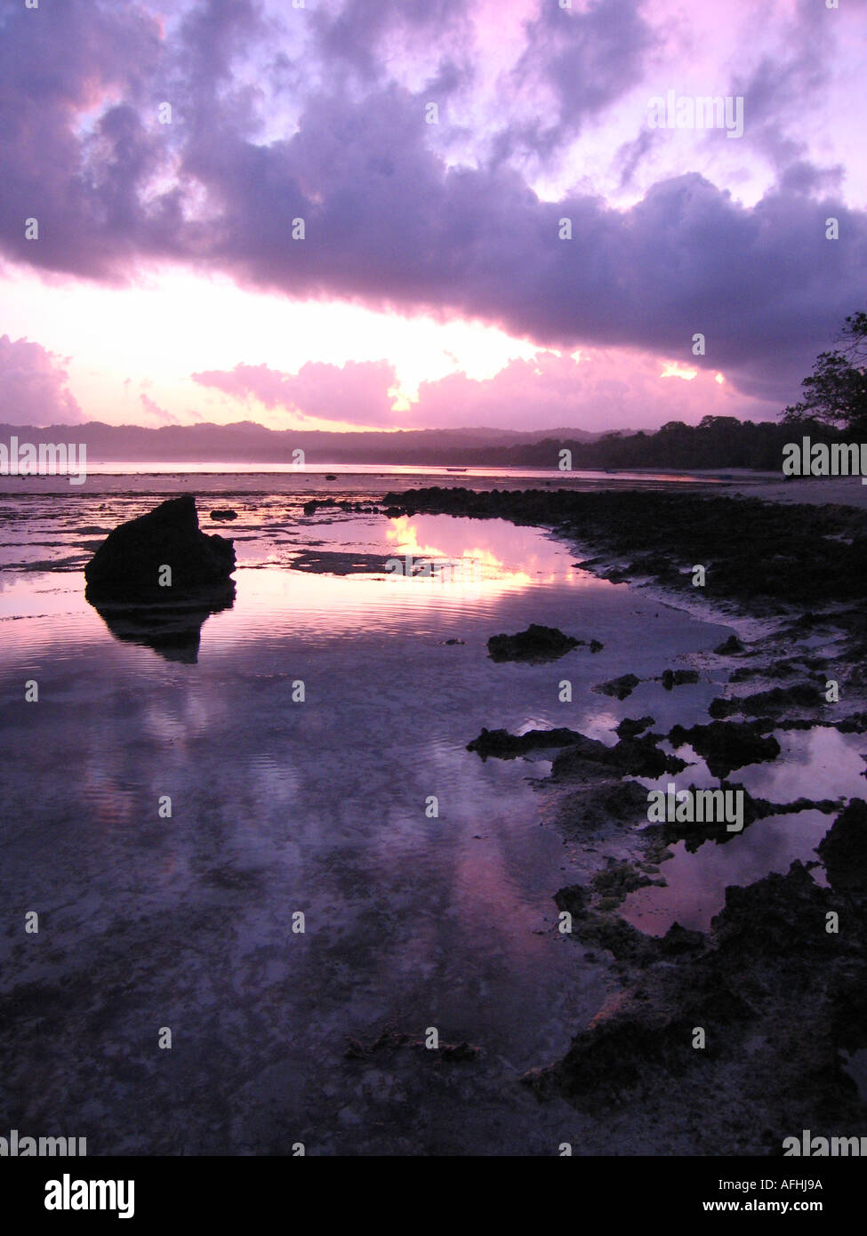Sunrise su G land in Java Foto Stock