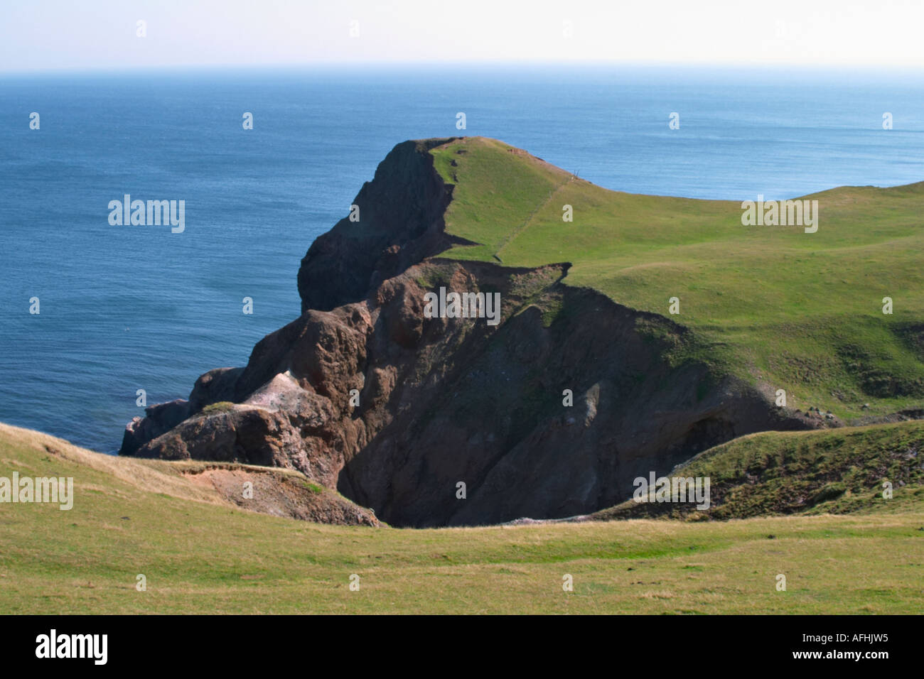 Cliff, le isole della Maddalena, Iles de la Madeleine, Ile de entree, Quebec, Canada Foto Stock