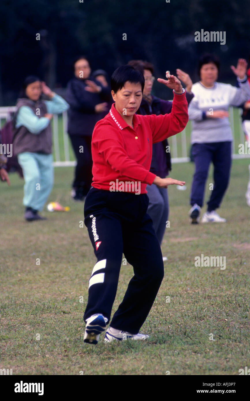 T ai chi Victoria Park Causeway Bay Hong Kong Foto Stock