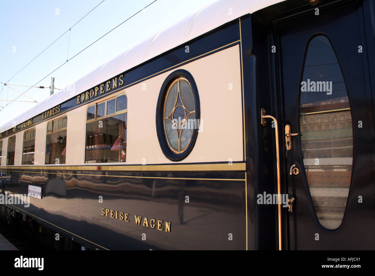 L'Orient Express treno di lusso Foto Stock