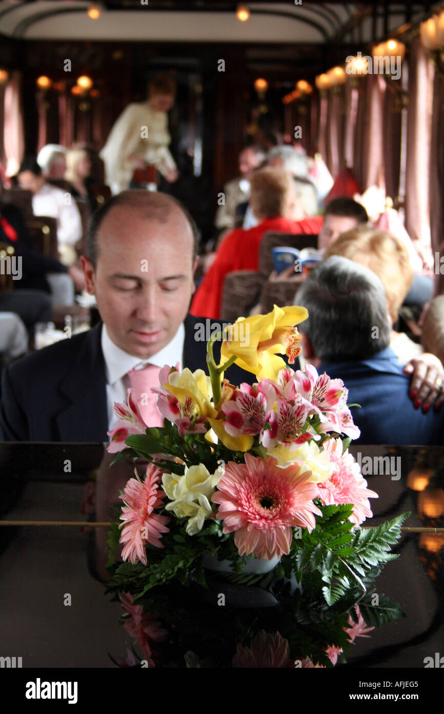 Il pianista sull'Orient Express Foto Stock