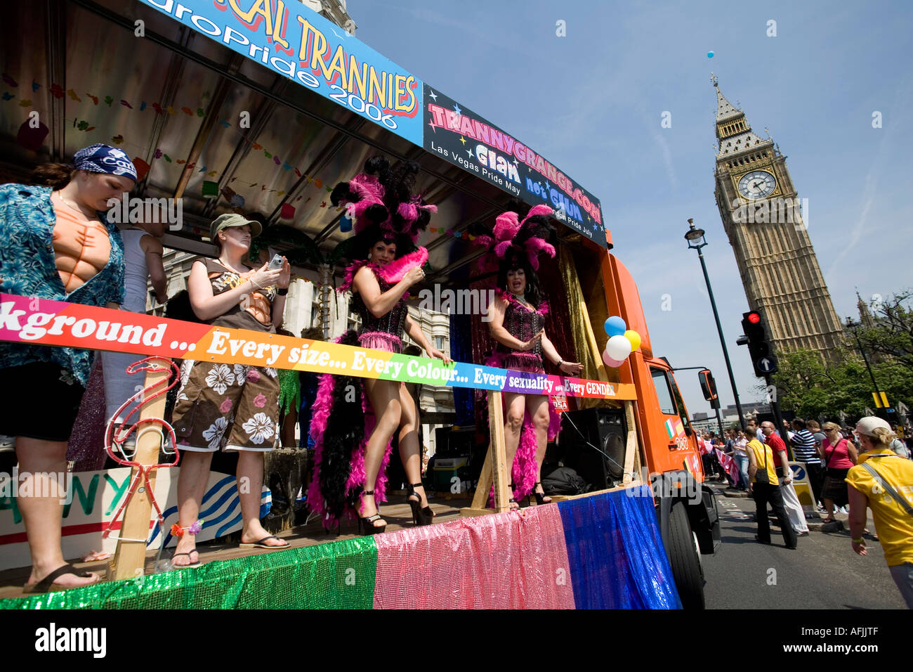 Trascinare regine a EuroPride Londra Foto Stock