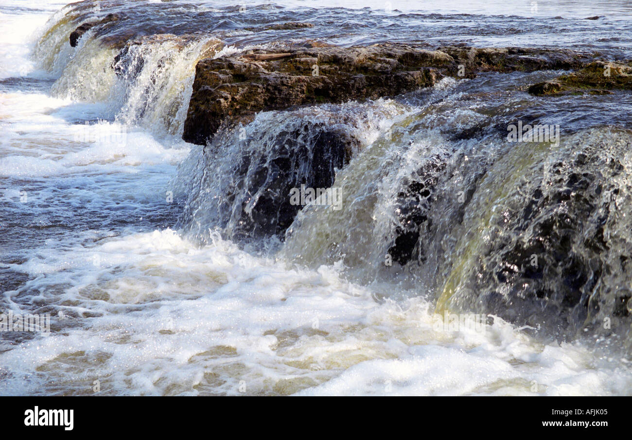 Cascata Ventas Rumba di Kuldiga città della Lettonia Foto Stock
