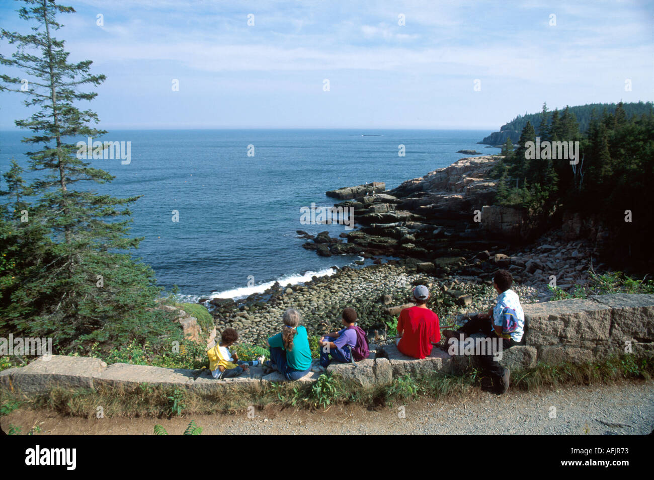 Maine,ME,New England,Down East,Acadia National Park,Federal Land,natura,naturale,paesaggio,campagna,conservazione storica,pubblico,ricreazione,Mt. Deserto Foto Stock