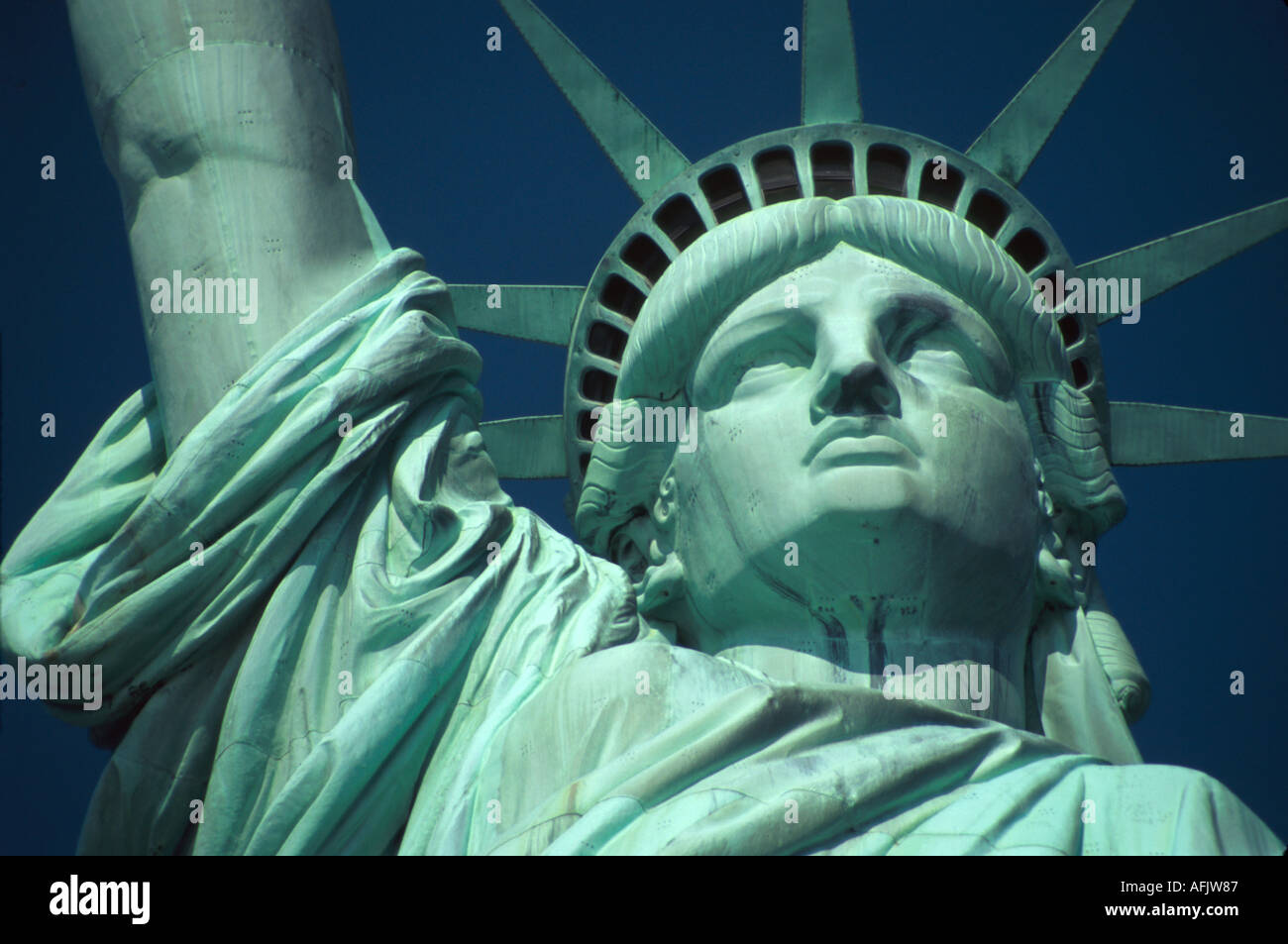 New York,Stato,New York,Città,Statua di Liberty Island,arte pubblica,memoriale,arte pubblica,somiglianza,Monumento Nazionale della libertà,terra del Governo Federale,istore Foto Stock