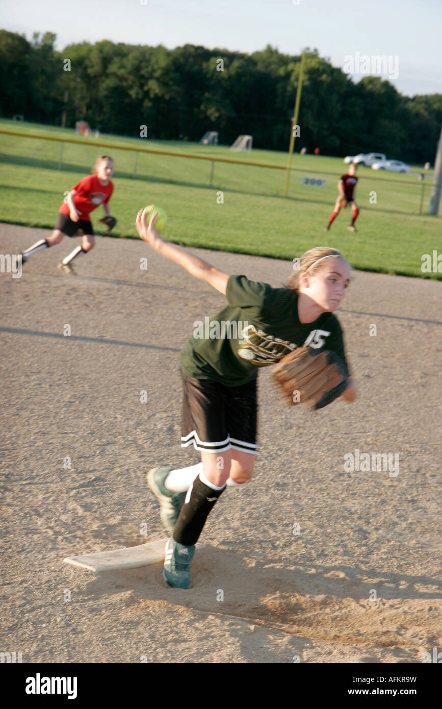 Indiana Kosciusko County, Varsavia, City County Athletic Complex, CCAC, flipper da campo veloce, sport, atleta, baseball, visitatori viaggio tou tour Foto Stock