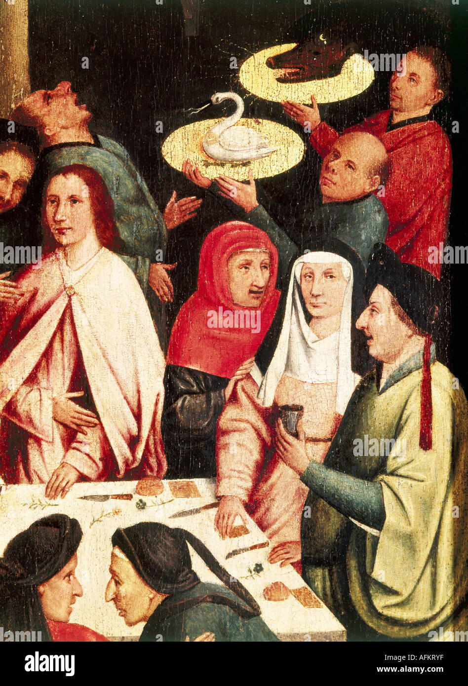 "Belle Arti, l'arte religiosa, pittura, 'matrimonio festa di Cana', artista sconosciuto, dopo il 1554, olio su pannello, 93 cm x 72 cm, Boyman Foto Stock