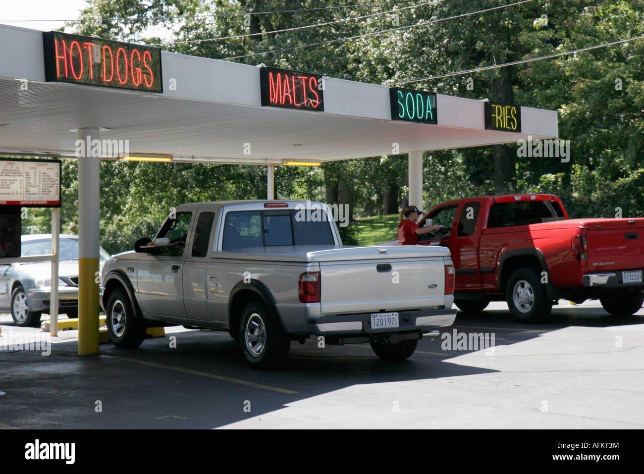 Indiana Marshall County, Culver, The Original Root Beer Stand, nostalgia, drive in, ristorante ristoranti, cibo, caffè, americana, IN070831033 Foto Stock