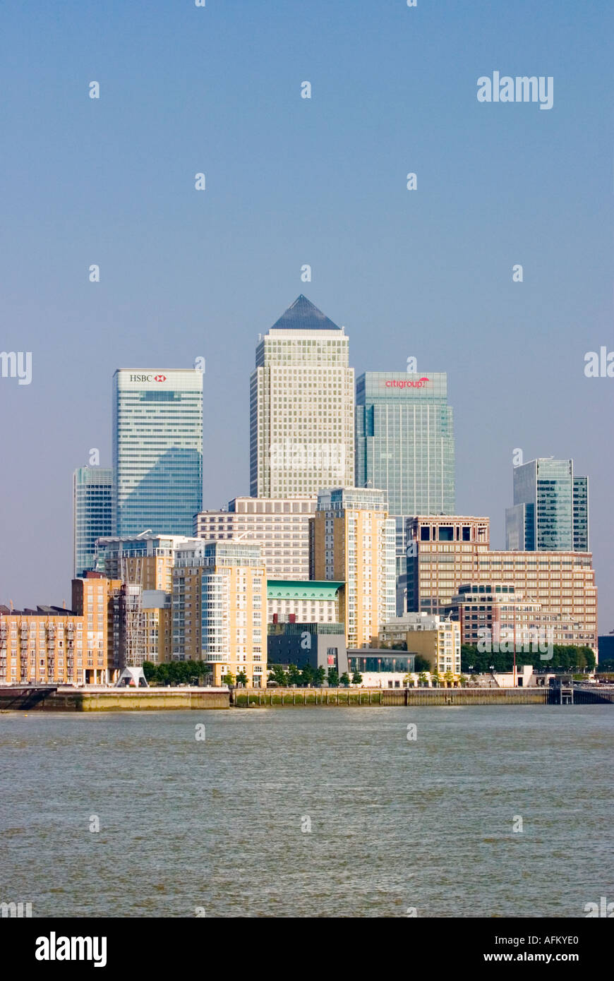 Canary Wharf a Londra Docklands Agosto 2005 Foto Stock