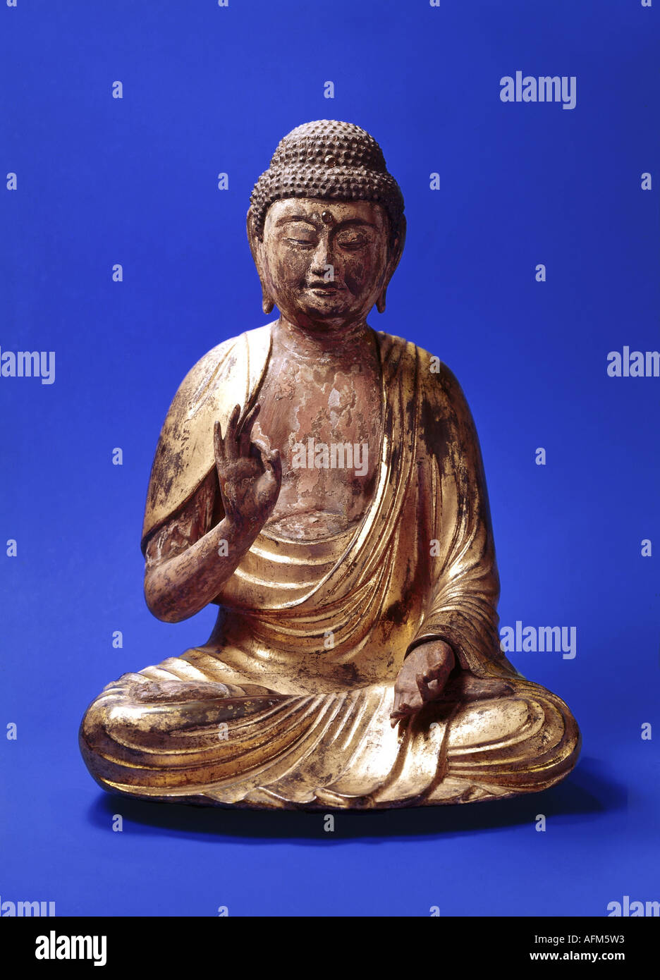 "Belle Arti, Giappone, 'Amida-Nyroai', statua del Buddha, periodo Kamakura, XIII - XIV secolo, Museum für Ostasiatische Kunst, Cologn Foto Stock