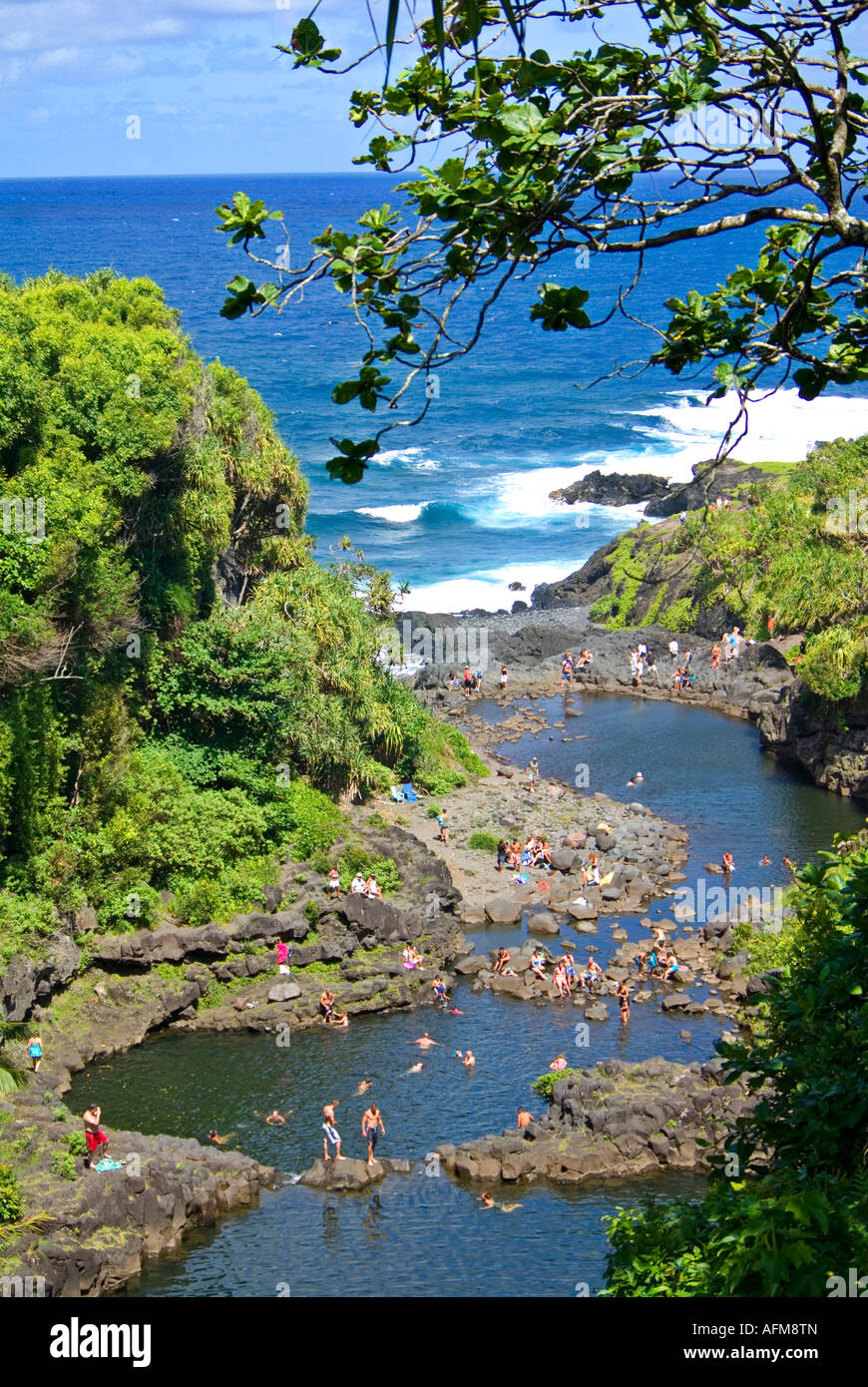 Sette piscine sacra Maui Hawaii Foto Stock