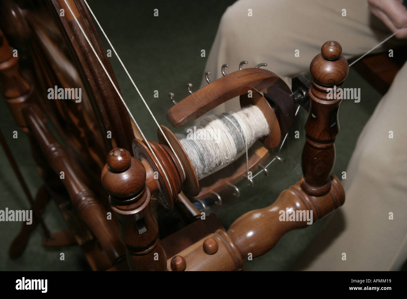 Rendendo le ruote di filatura a Melton Mobray Foto Stock