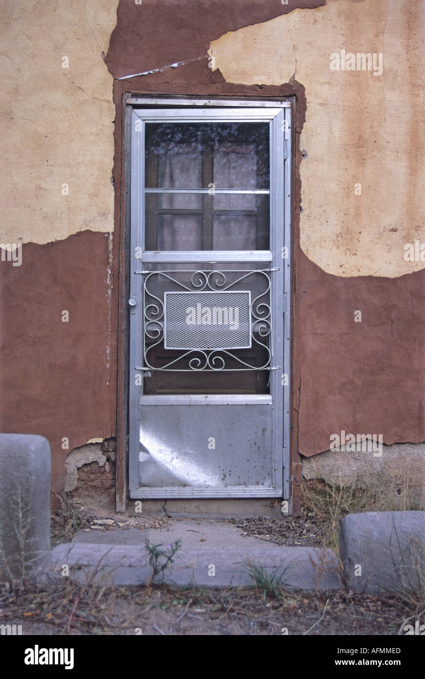 'L'alluminio 'screen porta", "Nuovo Messico', USA " Foto Stock