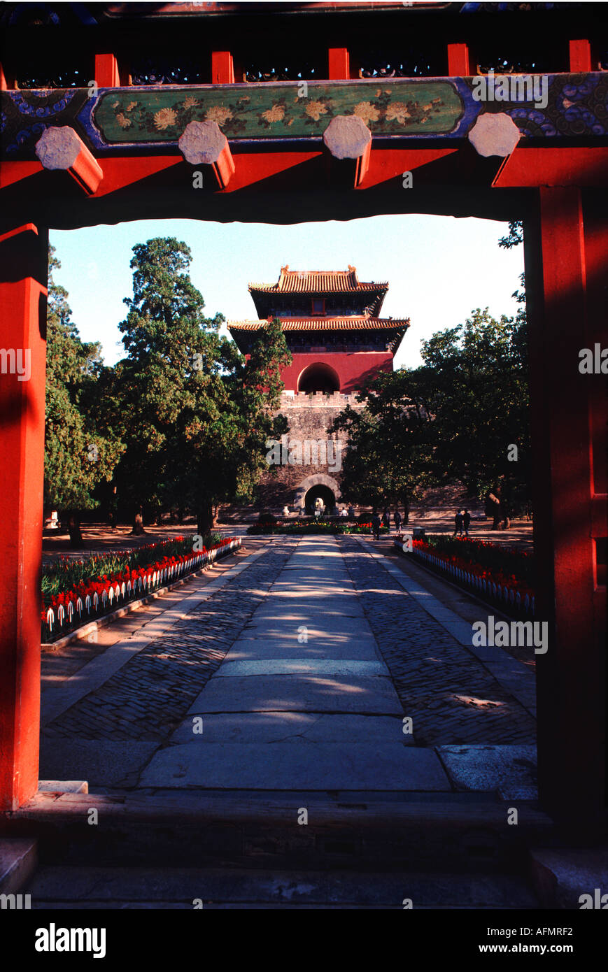 1741 La Dinastia Ming tombe vicino Pechino Pechino Cina Asia architettura vecchia rullers royalty antico edificio Foto Stock