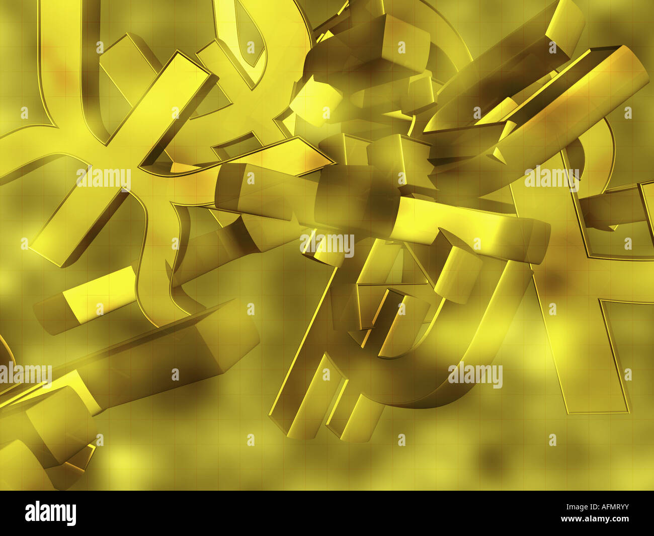 forme 3 d Foto Stock